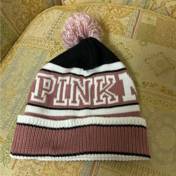 Pink nation women's winter beanie/cap pink and black one size fits all - Picture 1 of 3